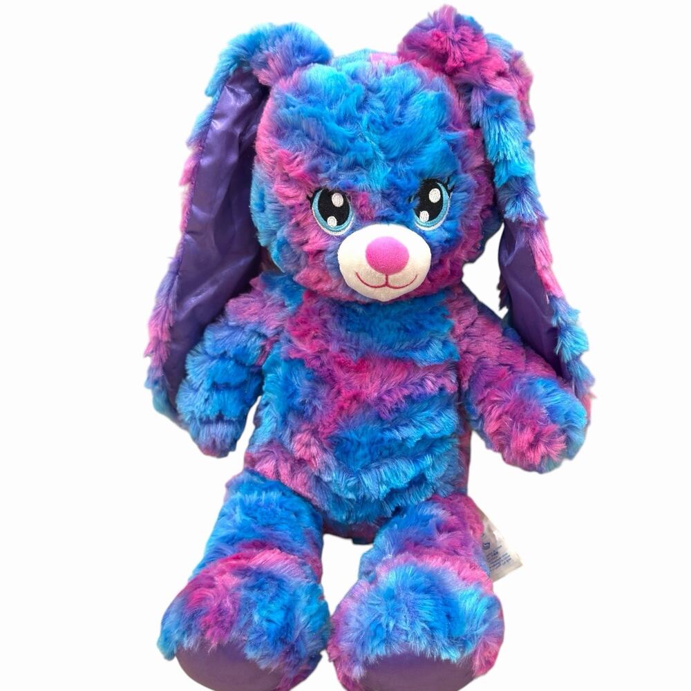 Build A Bear Spring Lilac Bunny Rabbit Blue Purple Pink Tie Dye Plush Retired